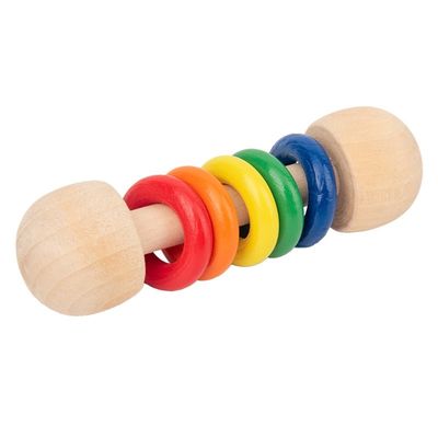 Hochet en bois Ring Montessori Wooden Teethers Safe du rongeur 10.7cm de gymnase