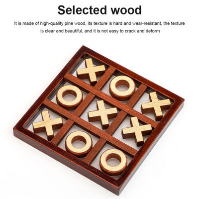 Jeu d'échecs en bois d'antiquité du divertissement 91mm et enfant de parent de conseil interactif