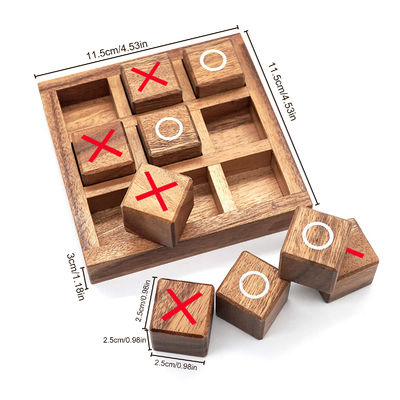 Jeu en bois d'interaction de pièces d'échecs du divertissement 3cm unisexe