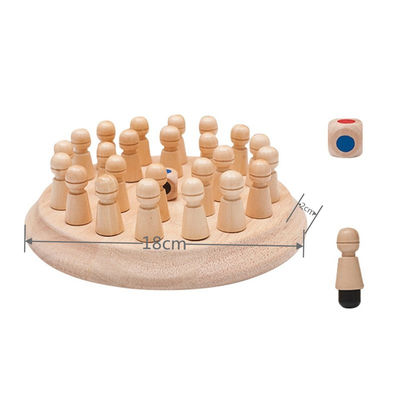 échecs en bois en bois d'allumette de mémoire du bloc 4cm d'échecs de mémoire de jouets de 1.6in