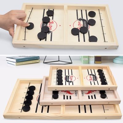 Puck Unisex Wooden Chess Pieces vieillit l'hockey en bois de la bride 4