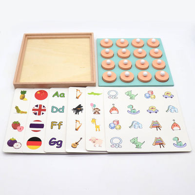 Jouet unisexe d'échecs de jeu de puzzle de match de mémoire de Montessori 3D