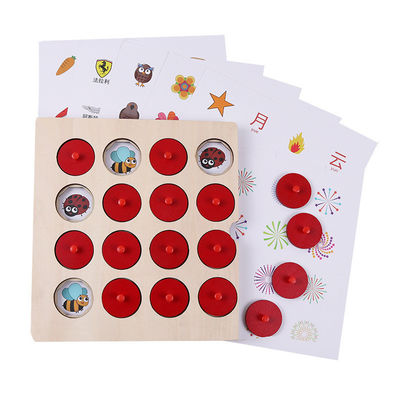 Jouet unisexe d'échecs de jeu de puzzle de match de mémoire de Montessori 3D