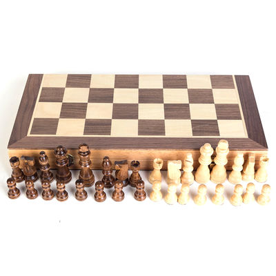 Grand jeu d'échecs magnétique en bois se pliant d'échiquier des contrôleurs 1.97in