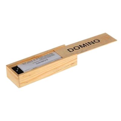 Les blocs en bois de domino du jeu 28Pcs de voyage embarquent la première éducation