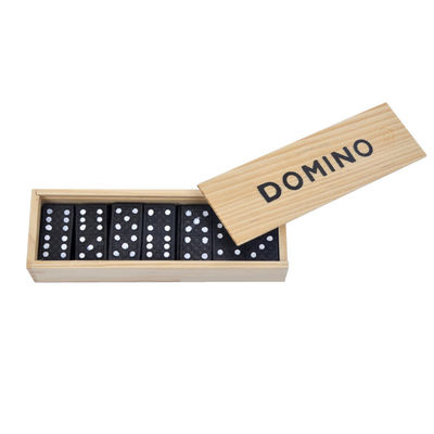 Les blocs en bois de domino du jeu 28Pcs de voyage embarquent la première éducation