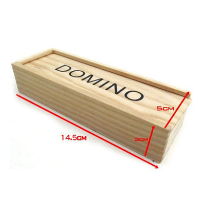 Les blocs en bois de domino du jeu 28Pcs de voyage embarquent la première éducation
