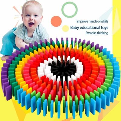 brique automatique de domino de 2cm étendant Toy Train Puzzle Natural Colored