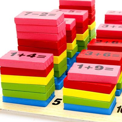 Les blocs en bois de domino du Basswood 120pc ont placé le rassemblement construisant Montessori