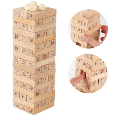 Le rondin de Digital 51PCS bloc constitutif des blocs de Jenga de dominos