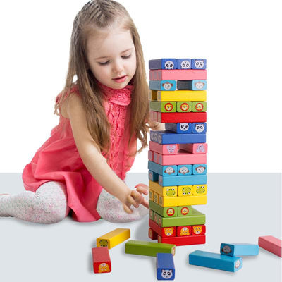 Blocs en bois de domino de la tour 12.5cm de domino automatique de train
