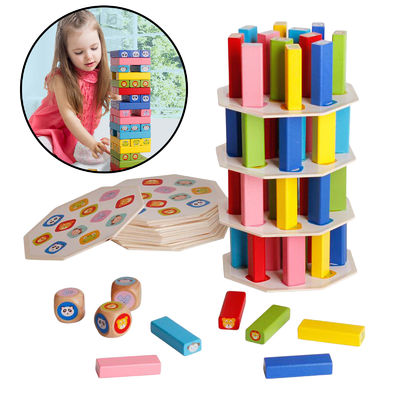 Blocs en bois de domino de la tour 12.5cm de domino automatique de train