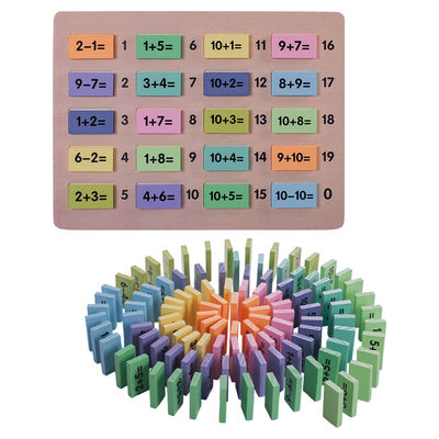 Blocs en bois de maths de Montessori de blocs de domino des mathématiques 4.5cm