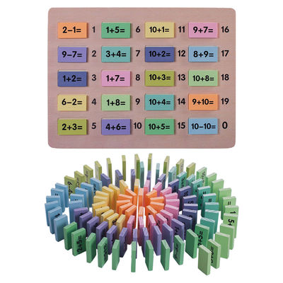 Blocs en bois de maths de Montessori de blocs de domino des mathématiques 4.5cm