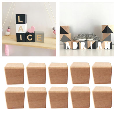 Mini blocs 10pcs en bois non finis pour des métiers rectangulaires