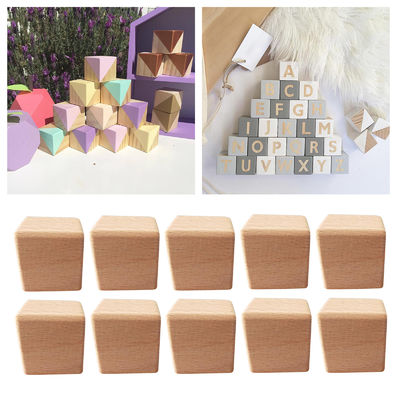 Mini blocs 10pcs en bois non finis pour des métiers rectangulaires