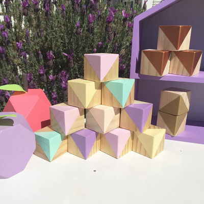 Mini blocs 10pcs en bois non finis pour des métiers rectangulaires