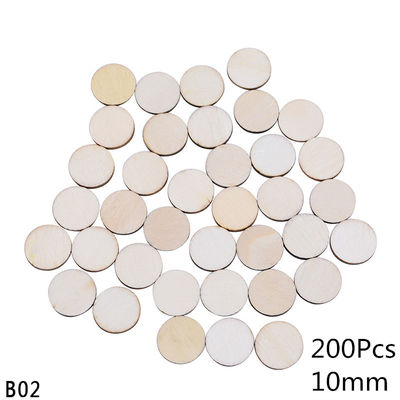 Disques en bois non finis en bois de pin de métiers de la peinture 10cm de blanc