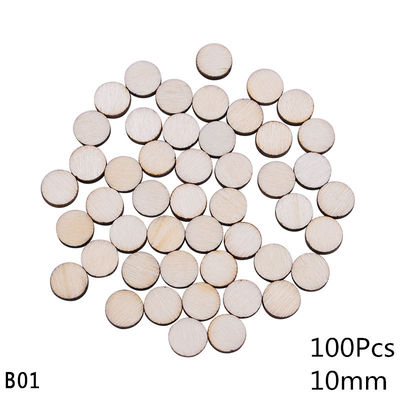 Disques en bois non finis en bois de pin de métiers de la peinture 10cm de blanc