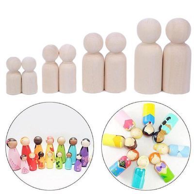 Peinture en bois du métier 100Pcs Peg Dolls Blank ISO9001