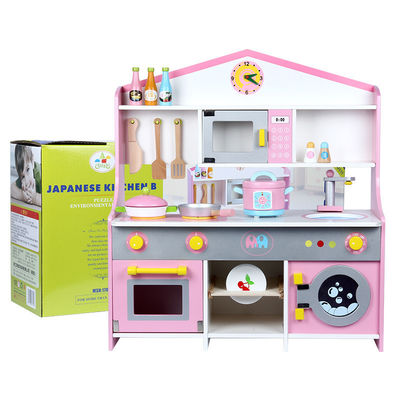 Les jouets à cuire en bois de la simulation ISO9001 dentellent les accessoires en bois de cuisine