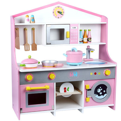 Les jouets à cuire en bois de la simulation ISO9001 dentellent les accessoires en bois de cuisine