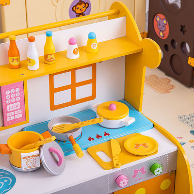 La cuisine miniature en bois de la famille 66cm a placé Toy Kitchen Accessories en bois