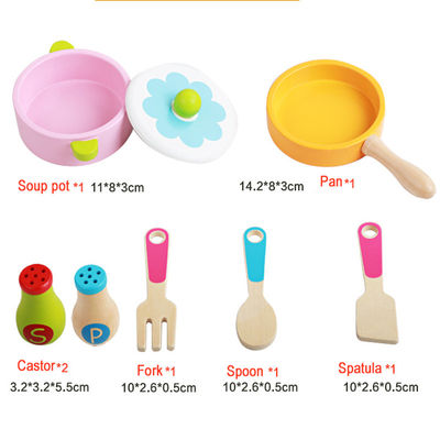 La cuisson de la cuisine miniature en bois de 3cm Cosplay a placé Mini Wooden Kitchen Toy