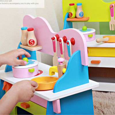 La cuisson de la cuisine miniature en bois de 3cm Cosplay a placé Mini Wooden Kitchen Toy