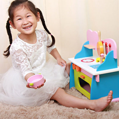 La cuisson de la cuisine miniature en bois de 3cm Cosplay a placé Mini Wooden Kitchen Toy