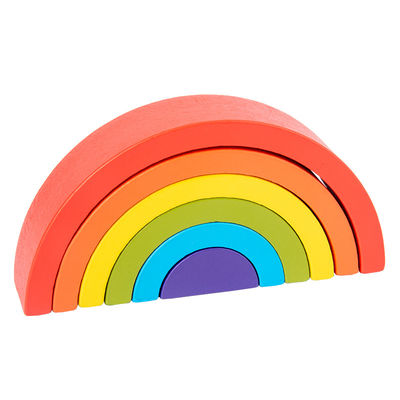 ensemble naturel de bloc en bois d'empileur en bois d'arc-en-ciel de voûte de 1.2in grand