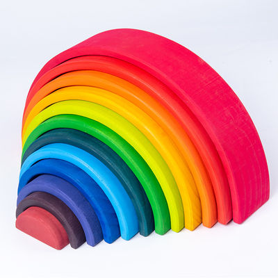 le pin de 30cm les blocs qu'en bois joue l'arc-en-ciel bloc constitutif des jouets de tour