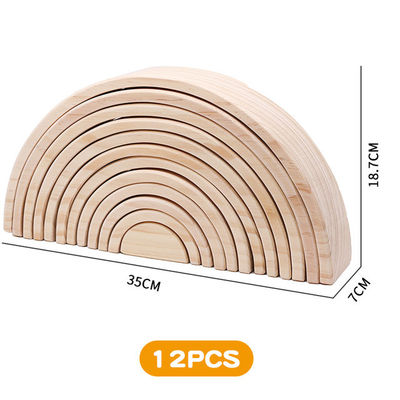 le pin de 30cm les blocs qu'en bois joue l'arc-en-ciel bloc constitutif des jouets de tour