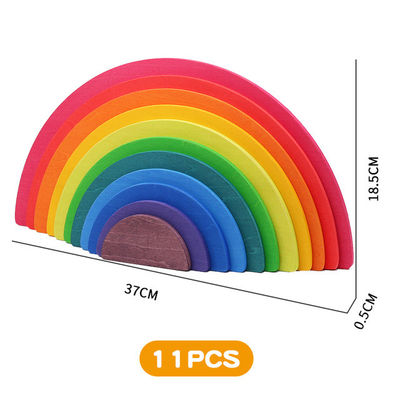 le pin de 30cm les blocs qu'en bois joue l'arc-en-ciel bloc constitutif des jouets de tour
