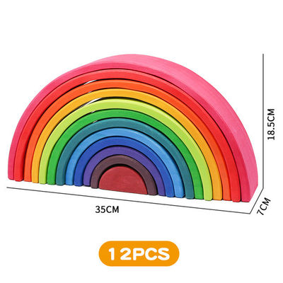 le pin de 30cm les blocs qu'en bois joue l'arc-en-ciel bloc constitutif des jouets de tour