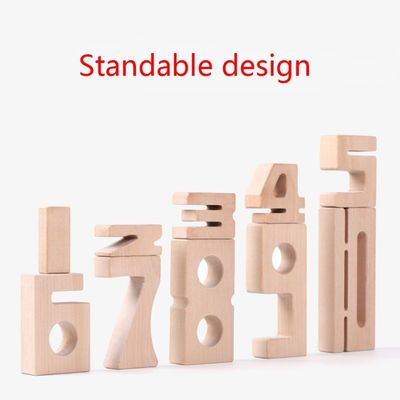 Le nombre en bois de Jenga d'équilibre bloque les blocs constitutifs en bois enormes des jouets 16cm