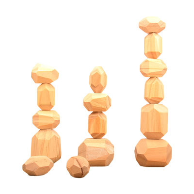 blocs de empilement géométriques de blocs de 5cm 36pcs Digital de bébé en bois de jouets
