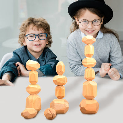 blocs de empilement géométriques de blocs de 5cm 36pcs Digital de bébé en bois de jouets