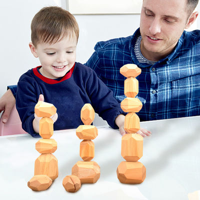 blocs de empilement géométriques de blocs de 5cm 36pcs Digital de bébé en bois de jouets