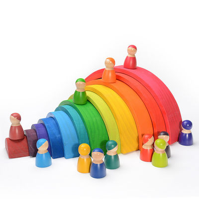 Blocs constitutifs en bois naturels de Montessori 2.5cm pour des enfants en bas âge