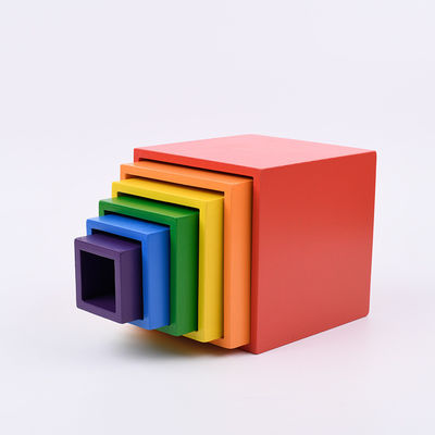 Blocs constitutifs en bois Toy Nesting Rainbow Block Set de pont du bébé 15cm