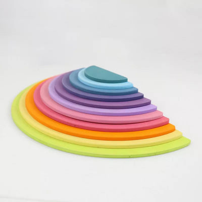 Blocs constitutifs en bois Toy Nesting Rainbow Block Set de pont du bébé 15cm