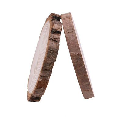 Tranches en bois naturelles de métiers en bois non finis du rondin 12cm d'écorce