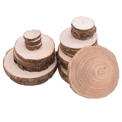 Tranches en bois naturelles de métiers en bois non finis du rondin 12cm d'écorce