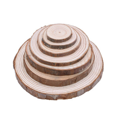Tranches en bois naturelles de métiers en bois non finis du rondin 12cm d'écorce