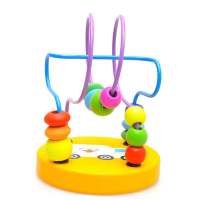 Grandes briques 9.3cm en bois autour des perles Toy Colored ISO9001