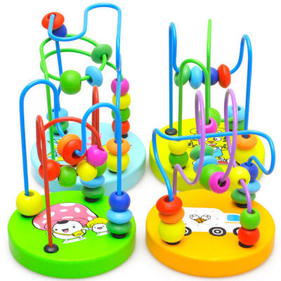 Grandes briques 9.3cm en bois autour des perles Toy Colored ISO9001