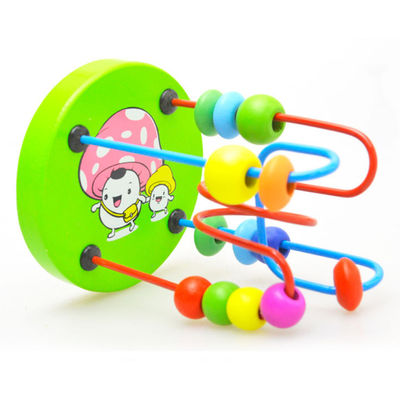 Grandes briques 9.3cm en bois autour des perles Toy Colored ISO9001