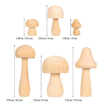Le champignon en bois non fini naturel de la cheville 3cm joue 2,55 chez le graffiti des enfants