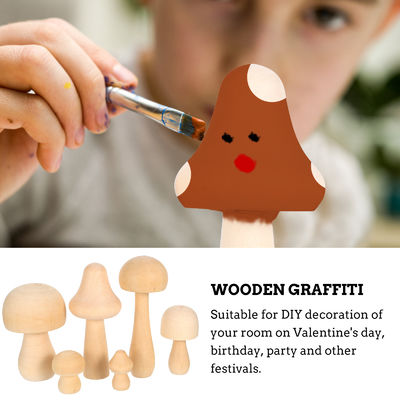 Le champignon en bois non fini naturel de la cheville 3cm joue 2,55 chez le graffiti des enfants